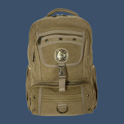 Mochila Tactica De Lona Golden Star Arena Liso Con Costuras