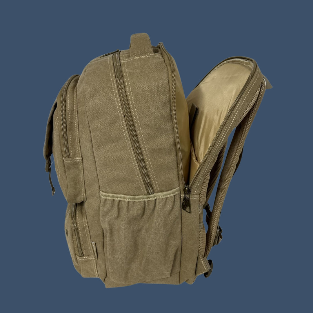 Mochila Tactica De Lona Golden Star Arena Liso Con Costuras