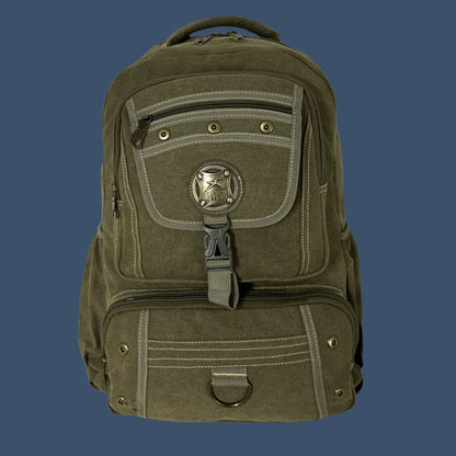 Mochila Tactica De Lona Golden Star Arena Liso Con Costuras
