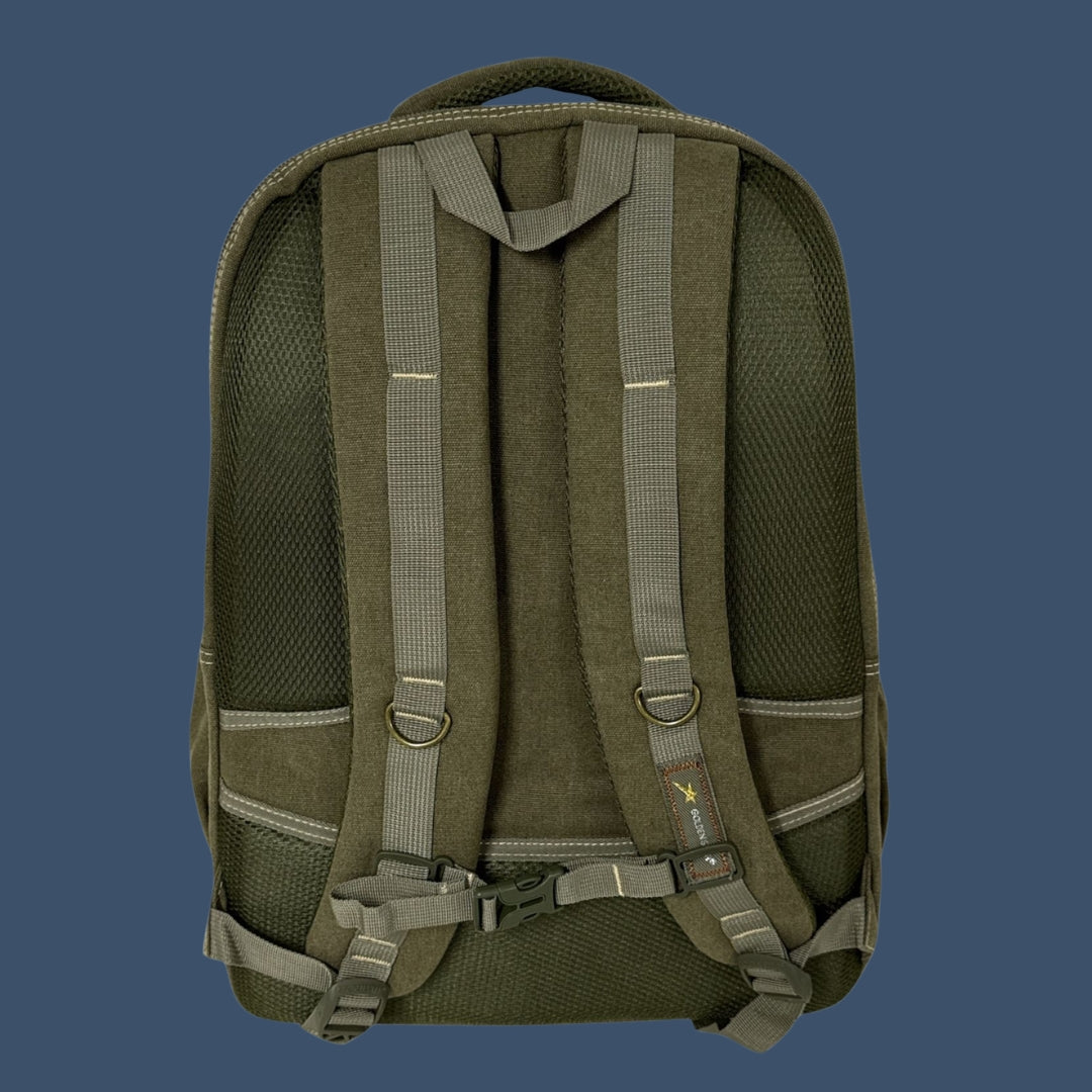 Mochila Tactica De Lona Golden Star Arena Liso Con Costuras