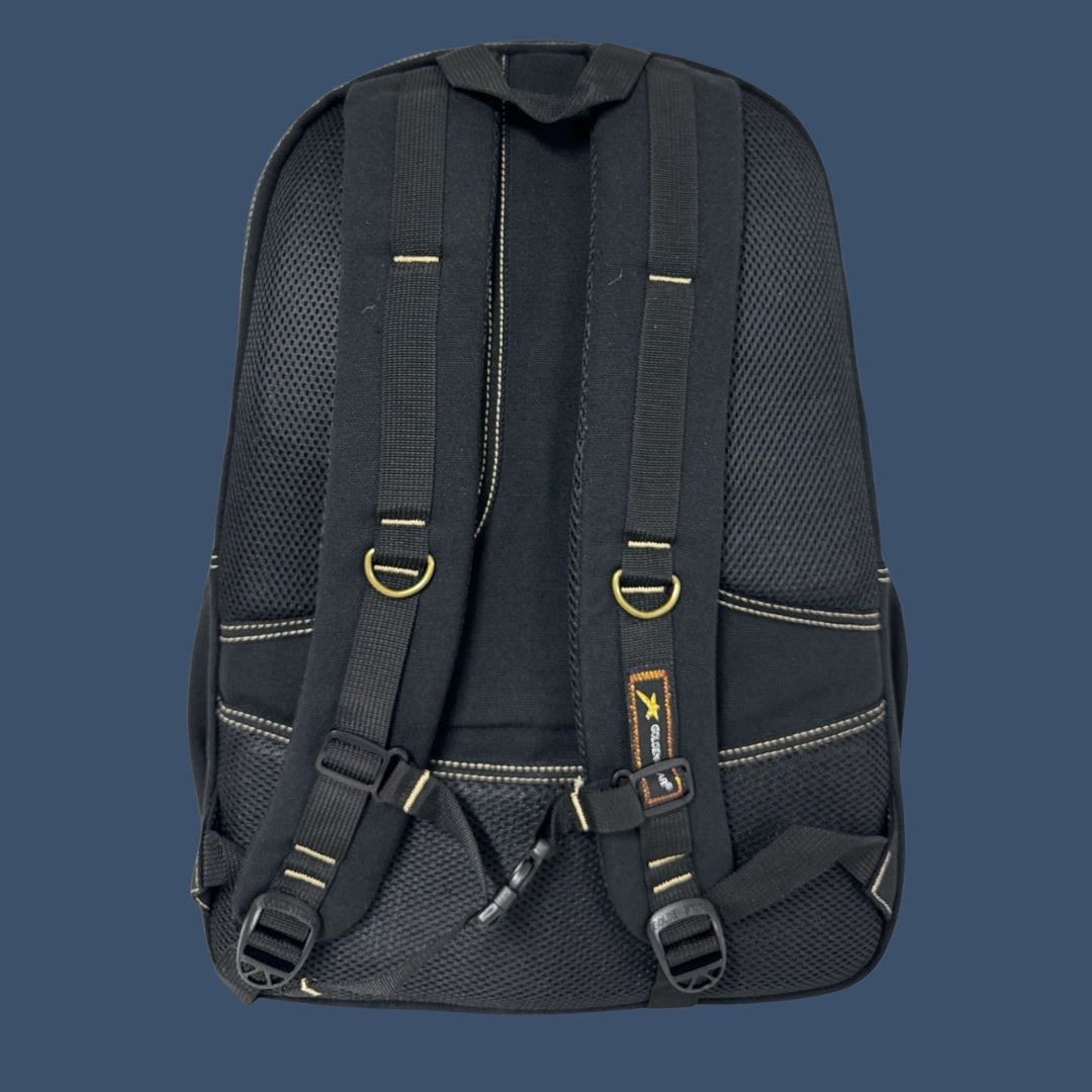 Mochila Tactica De Lona Golden Star Arena Liso Con Costuras